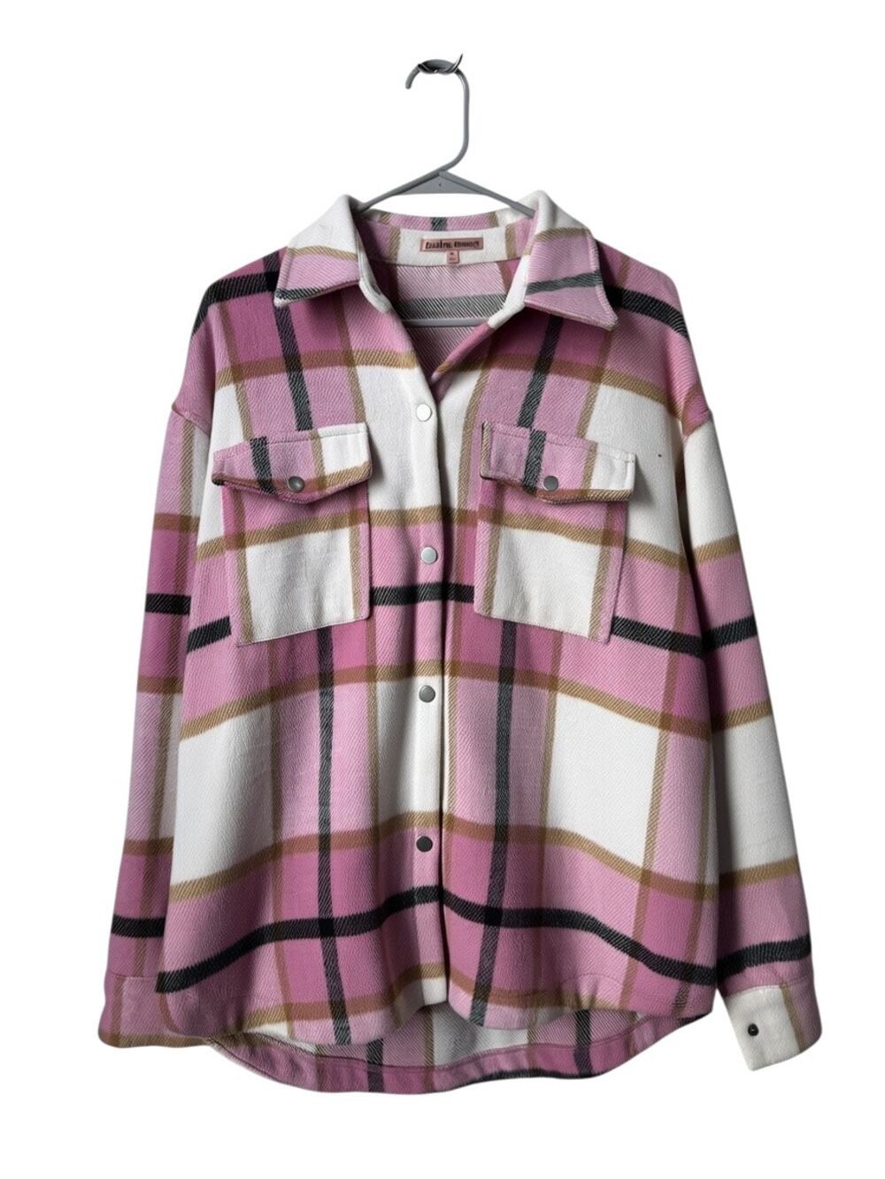 Bailey Rose Pink Plaid Button-Up Shirt - Size M